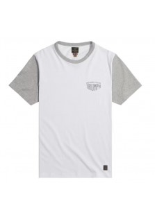 CREW NK RAGLAN TEE-WHT/GM